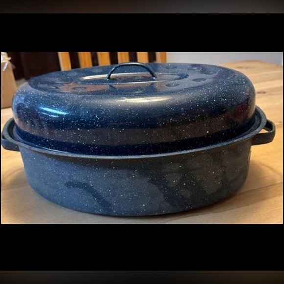 Granite‎ Ware Covered Oval Roaster - Picture 1 of 7